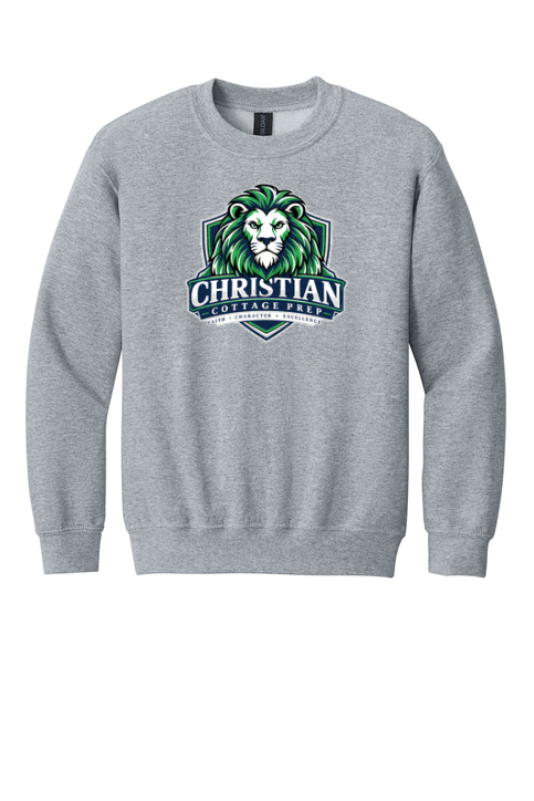 Christian Cottage Prep Youth Logo Full Chest Sweatshirt