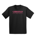 Christian Cottage Prep Youth Pink Logo Full Chest T-Shirt