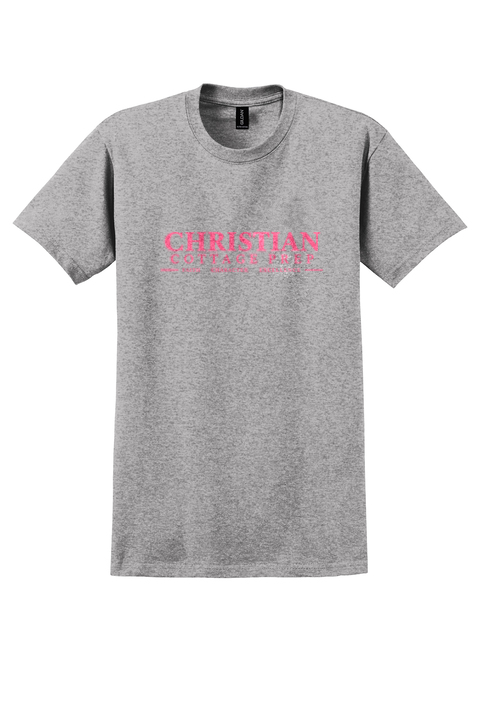 Christian Cottage Prep Pink Logo Full Chest T-Shirt
