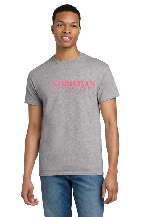 Christian Cottage Prep Pink Logo Full Chest T-Shirt