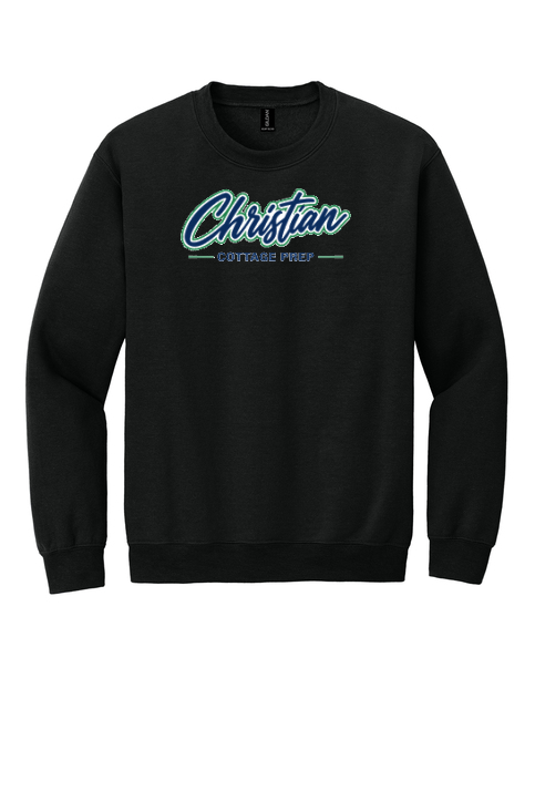 Christian Cottage Prep Script Logo Full Chest Sweatshirt
