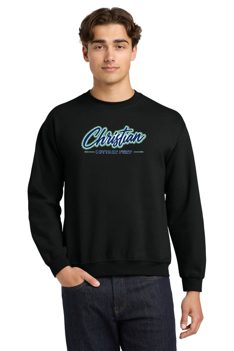 Christian Cottage Prep Script Logo Full Chest Sweatshirt