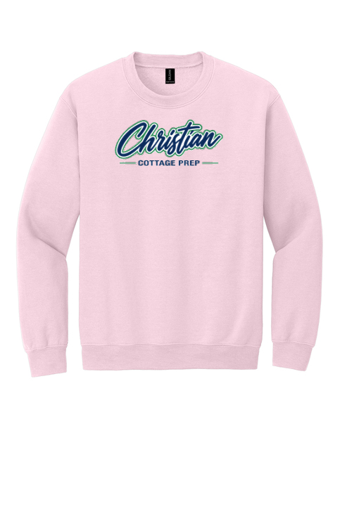 Christian Cottage Prep Script Logo Full Chest Sweatshirt