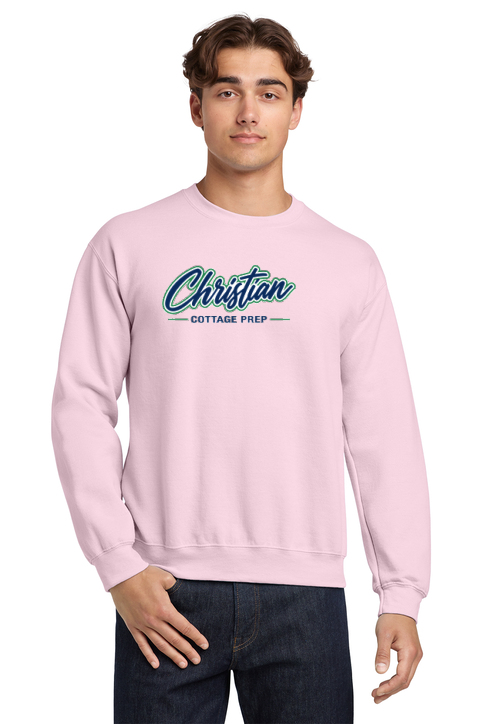 Christian Cottage Prep Script Logo Full Chest Sweatshirt