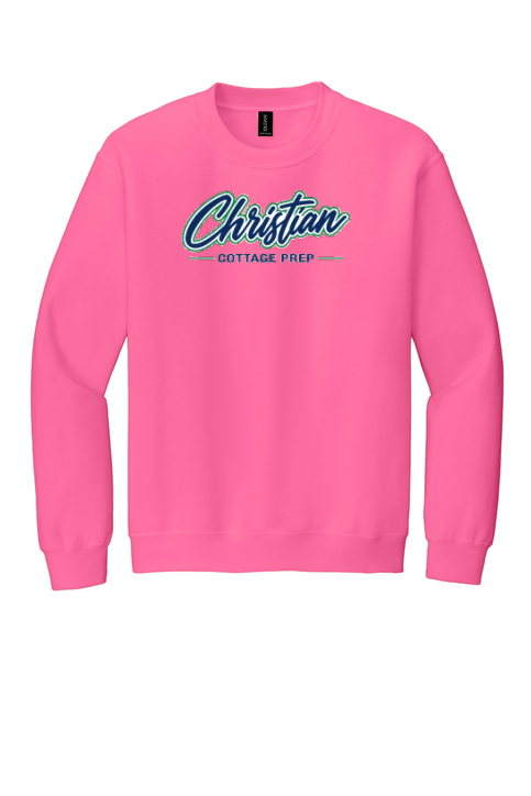 Christian Cottage Prep Script Logo Full Chest Sweatshirt
