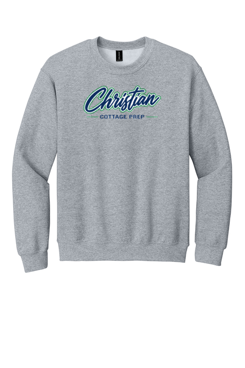 Christian Cottage Prep Script Logo Full Chest Sweatshirt