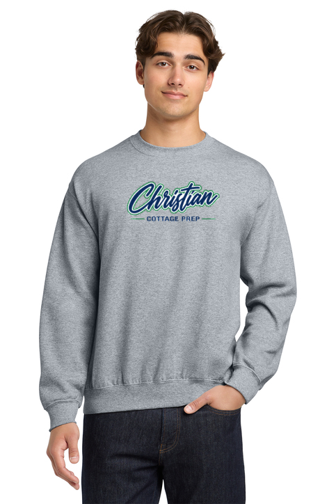 Christian Cottage Prep Script Logo Full Chest Sweatshirt