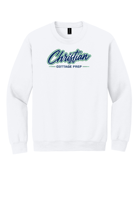 Christian Cottage Prep Script Logo Full Chest Sweatshirt