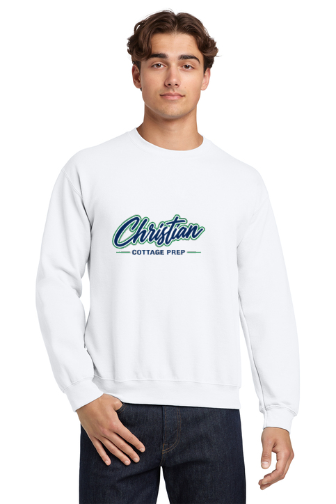 Christian Cottage Prep Script Logo Full Chest Sweatshirt