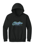 Christian Cottage Prep Youth Script Logo Full Chest One Sided Hooded Sweatshirt