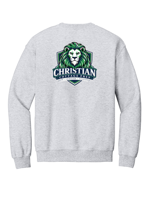 Christian Cottage Prep Logo Left Chest Front / Full Back Sweatshirt