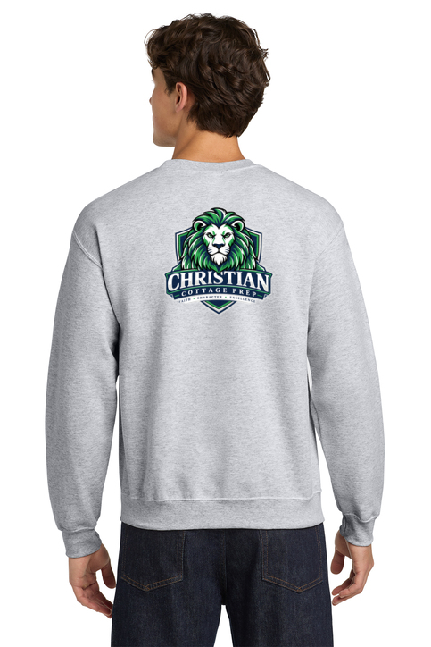Christian Cottage Prep Logo Left Chest Front / Full Back Sweatshirt