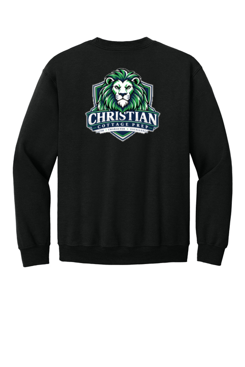 Christian Cottage Prep Logo Left Chest Front / Full Back Sweatshirt