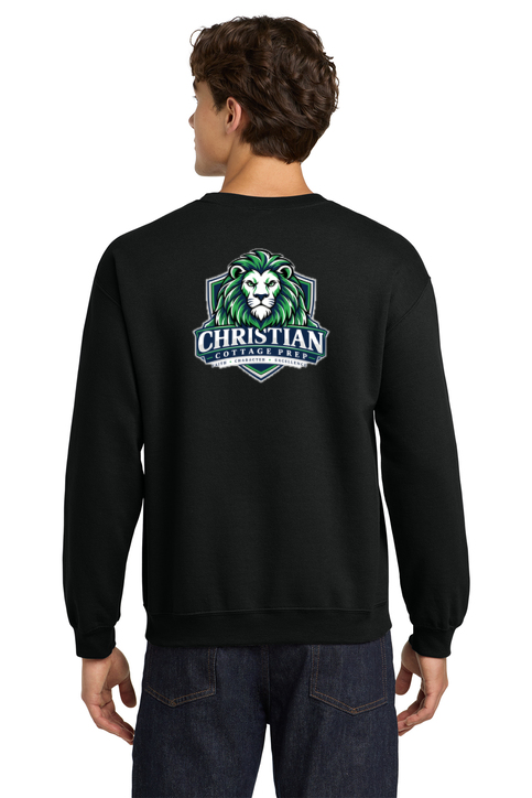 Christian Cottage Prep Logo Left Chest Front / Full Back Sweatshirt
