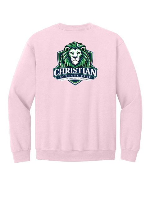 Christian Cottage Prep Logo Left Chest Front / Full Back Sweatshirt