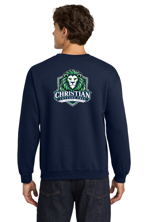 Christian Cottage Prep Logo Left Chest Front / Full Back Sweatshirt