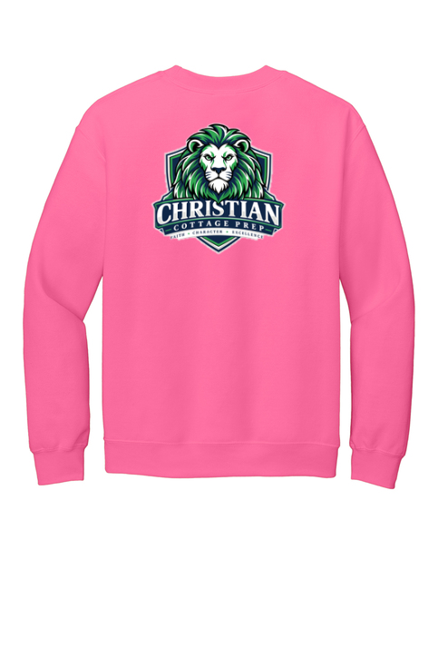 Christian Cottage Prep Logo Left Chest Front / Full Back Sweatshirt