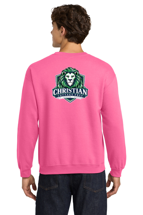 Christian Cottage Prep Logo Left Chest Front / Full Back Sweatshirt