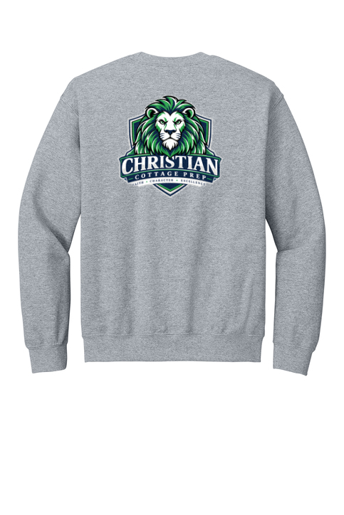 Christian Cottage Prep Logo Left Chest Front / Full Back Sweatshirt
