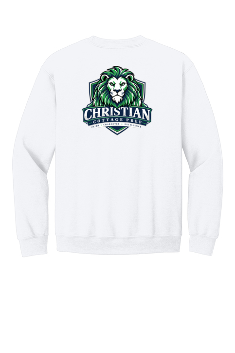 Christian Cottage Prep Logo Left Chest Front / Full Back Sweatshirt