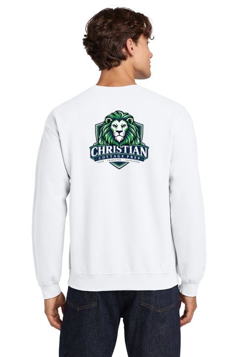 Christian Cottage Prep Logo Left Chest Front / Full Back Sweatshirt