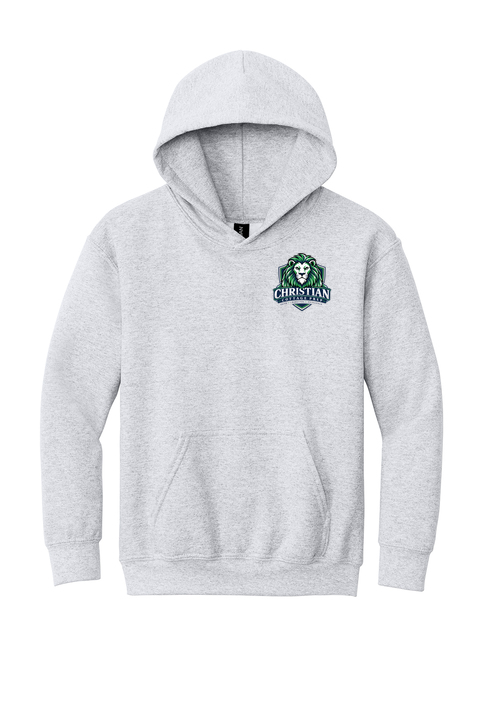 Christian Cottage Prep Youth Logo Full Chest Two Sided Hooded Sweatshirt