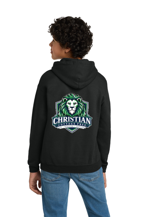 Christian Cottage Prep Youth Logo Full Chest Two Sided Sweatshirt