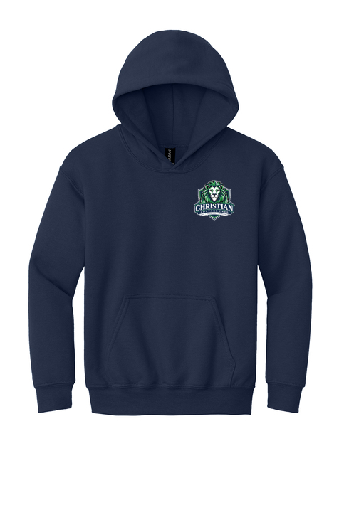 Christian Cottage Prep Youth Logo Full Chest Two Sided Hooded Sweatshirt