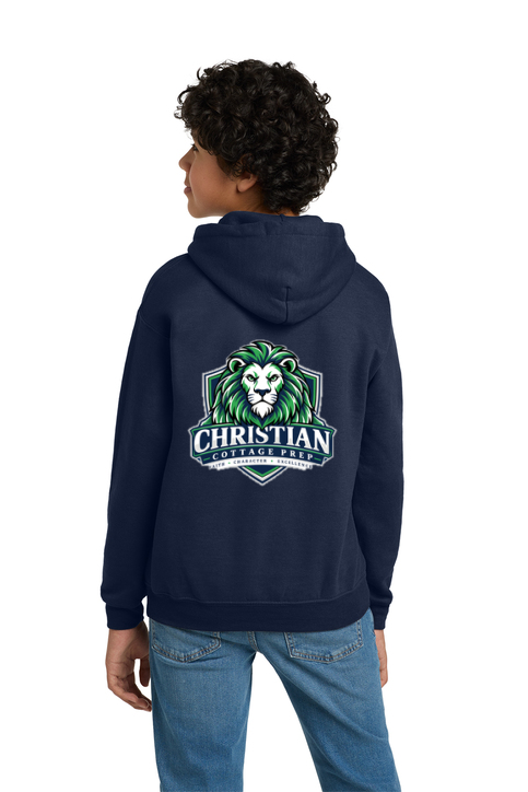Christian Cottage Prep Youth Logo Full Chest Two Sided Sweatshirt