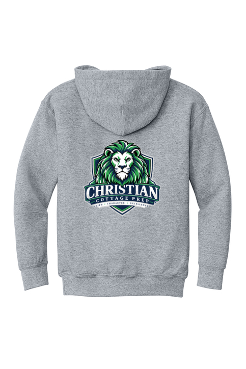 Christian Cottage Prep Youth Logo Full Chest Two Sided Sweatshirt