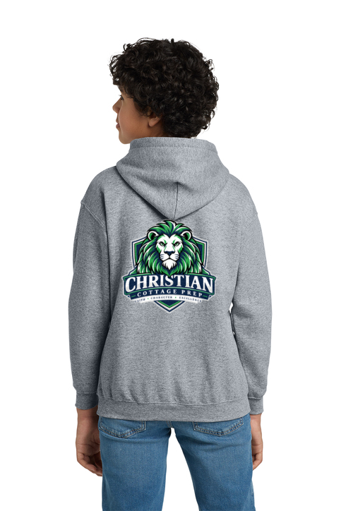 Christian Cottage Prep Youth Logo Full Chest Two Sided Sweatshirt