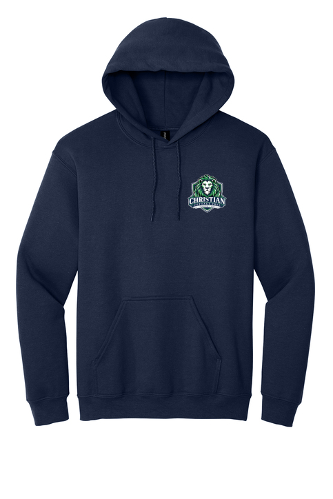 Christian Cottage Prep Logo Left Chest Front / Full Back Hooded Sweatshirt