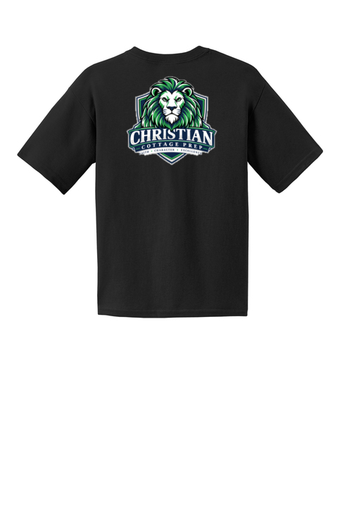 Christian Cottage Prep Youth Logo Full Chest Two Sided T-Shirt
