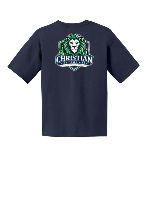 Christian Cottage Prep Youth Logo Full Chest Two Sided T-Shirt