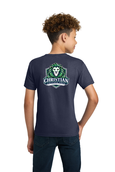 Christian Cottage Prep Youth Logo Full Chest Two Sided T-Shirt