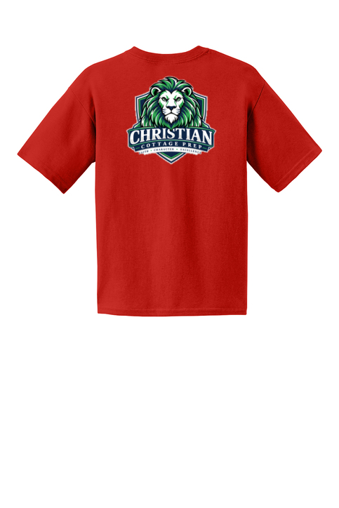 Christian Cottage Prep Youth Logo Full Chest Two Sided T-Shirt