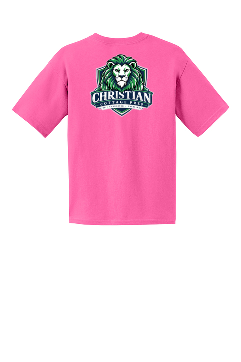 Christian Cottage Prep Youth Logo Full Chest Two Sided T-Shirt