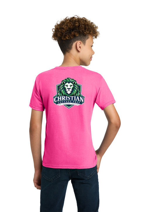 Christian Cottage Prep Youth Logo Full Chest Two Sided T-Shirt