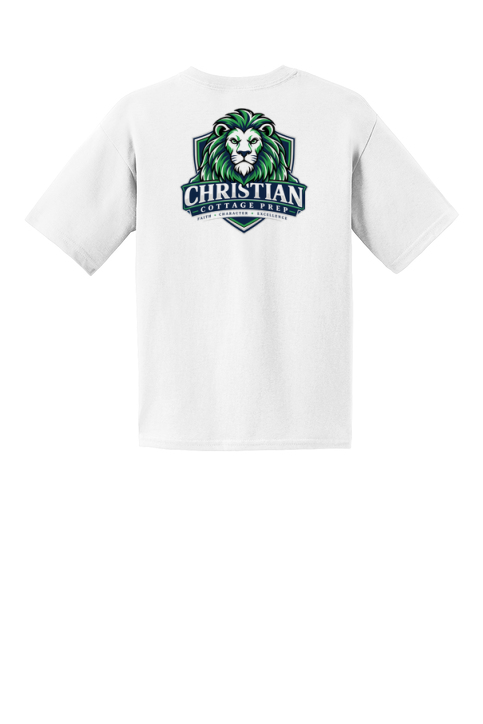 Christian Cottage Prep Youth Logo Full Chest Two Sided T-Shirt