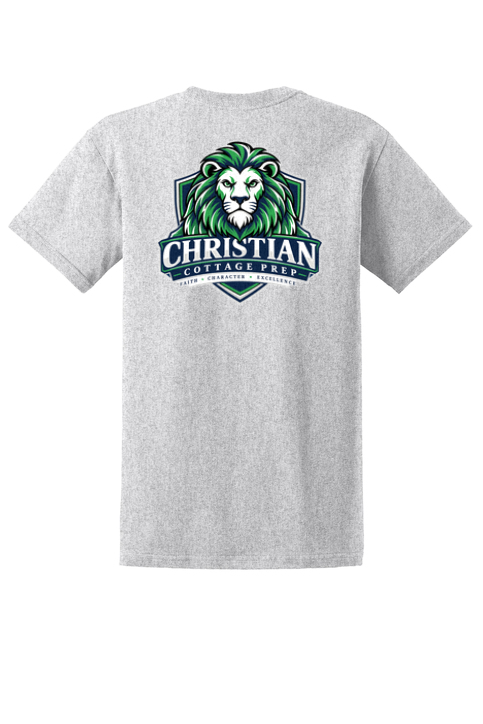 Christian Cottage Prep Logo Full Chest Two Sided T-Shirt
