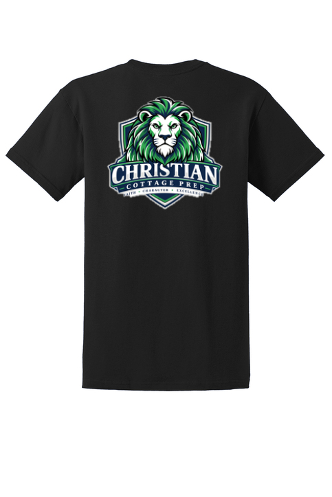 Christian Cottage Prep Logo Full Chest Two Sided T-Shirt