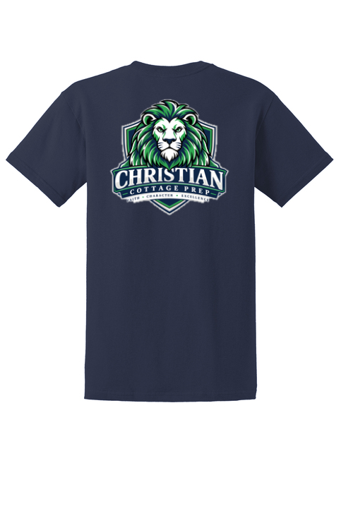 Christian Cottage Prep Logo Full Chest Two Sided T-Shirt