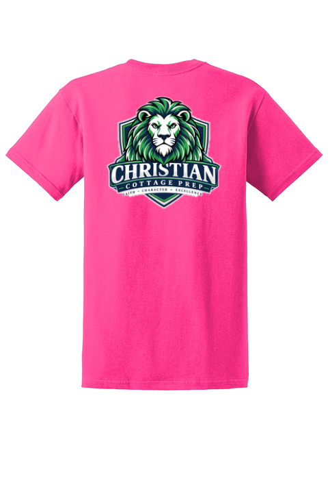 Christian Cottage Prep Logo Full Chest Two Sided T-Shirt