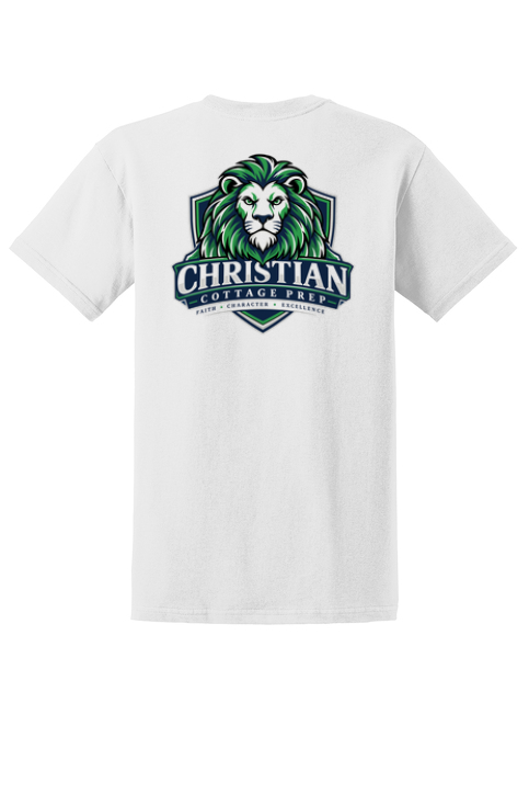 Christian Cottage Prep Logo Full Chest Two Sided T-Shirt