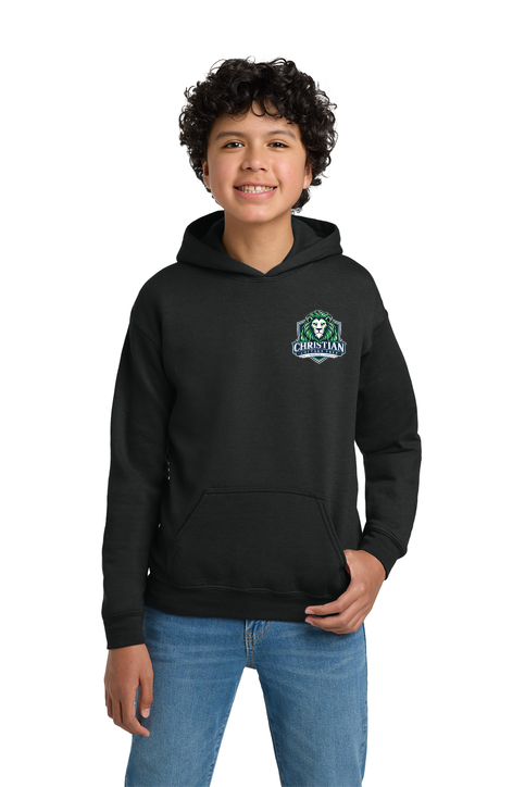 Christian Cottage Prep Youth Logo Left Chest Hooded Sweatshirt