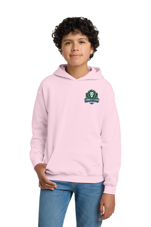 Christian Cottage Prep Youth Logo Left Chest Hooded Sweatshirt