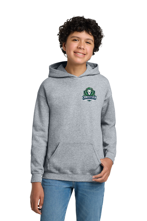 Christian Cottage Prep Youth Logo Left Chest Hooded Sweatshirt