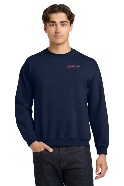 Christian Cottage Prep Pink Logo Left Chest Front / Full Back Sweatshirt