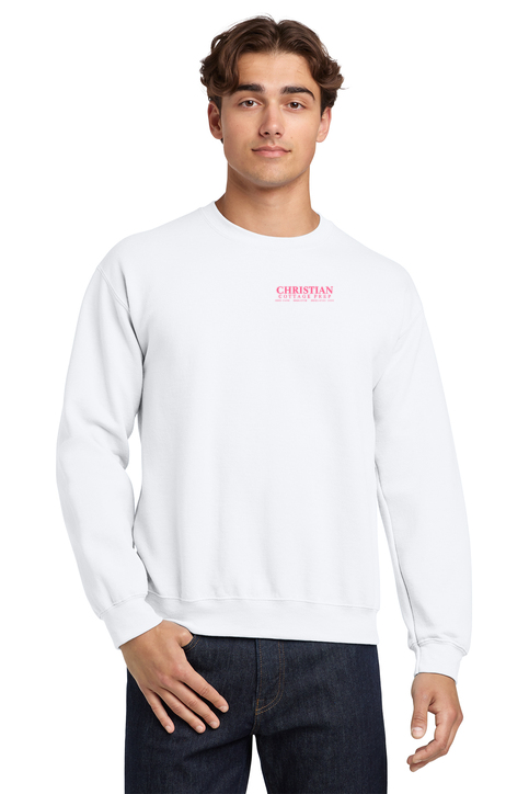 Christian Cottage Prep Pink Logo Left Chest Front / Full Back Sweatshirt