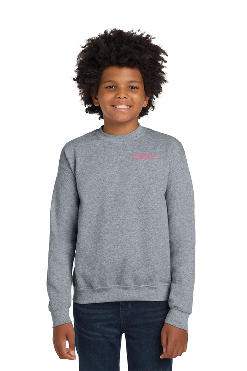 Christian Cottage Prep Youth Pink Logo Left Chest Sweatshirt